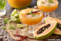 Chile Arbol Spiced Papaya Mint Margarita
