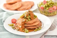 Savory Shrimp Cakes with Rich Pipian Sauce and Tender Cactus