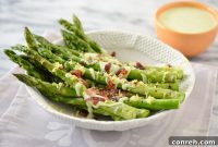 Grilled Asparagus with Tangy Cilantro Dijon Cream