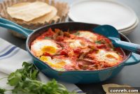 Smoky Guajillo & Tender Nopal Huevos Ahogados