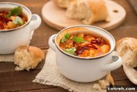 Smoky Guajillo Chayote Hominy Soup