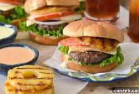 The Tropicana Burger with Fiery Chipotle and Creamy Aioli