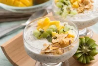 Tropical Dream Overnight Oats with Cinnamon Apple Crunch