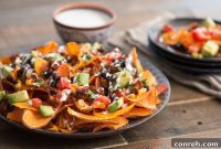 Spicy Chorizo Sweet Potato Nachos