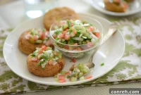 Savory Chickpea Patties with Fresh Tomatillo Pico