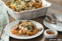 Rustic Ricotta Mushroom Penne Bake with Aromatic Basil