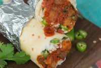 Hearty Red Chile Potato Burrito