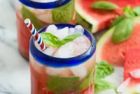Watermelon Basil Bloom Iced Tea