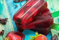 Rose-Kissed Strawberry Ice Pops