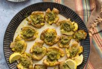 Crispy Pesto Smashed Potatoes