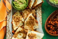 Smoky Chorizo, Sweet Potato and Black Bean Quesadillas