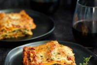 Hearty Spinach Lasagna with Rich Crimson Mushroom Sauce