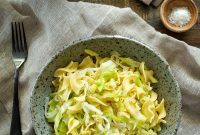 Golden Butter Noodles with Sautéed Cabbage