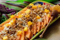 Tropical Papaya Mango Yogurt Parfait