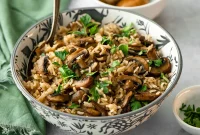 Savory Mushroom Scallion Rice