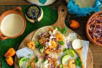 Habanero Mustard Punch Shrimp Tacos