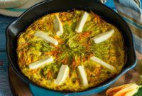 Vibrant Squash Blossom and Queso Fresco Frittata