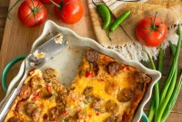 Overnight Fiesta Sausage Bake