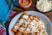 Toasted Sesame Enchiladas with Fresh Queso and Crema