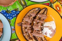 Golden Grilled Bananas with Decadent Chocolate Drizzle