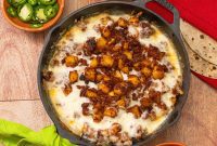 Sizzling Chorizo Potato Queso Fundido