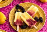 Creamy Mango Blackberry Paletas