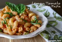 Bright Lemon Tomato Chicken Pasta