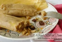 Gourmet Sweet Tamales: Pineapple, Coconut, Raisins, Pecans