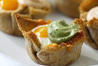 Brunch Egg Nests with Vibrant Avocado-Cilantro or Spicy Chipotle Crema
