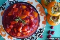 Smoky Ancho Cranberry Persimmon Relish