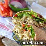 Delicious Tuna Creamy Broccoli Pasta Pitas, a quick and easy meal