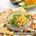 Vibrant Fruit Pico de Gallo served with Seneca Apple Chips