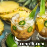 Grilled Pineapple Jalapeño Iced Tea
