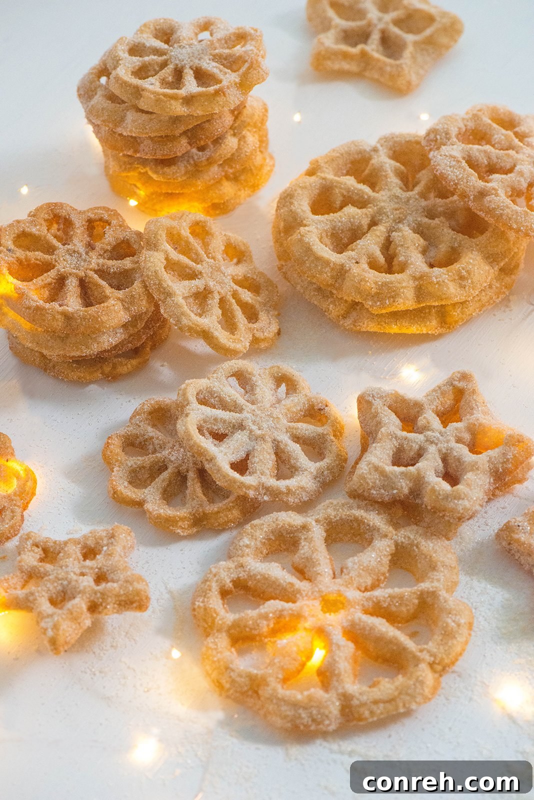 Buñuelos de Viento packaged for gifting with colorful ribbon