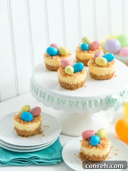 Mini Easter Cheesecake Nests