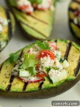 Grilled Avocados with Queso Fresco Salad