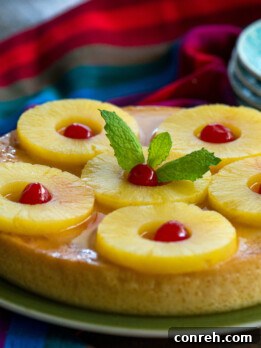 Delicious Pineapple Flan ready to be served