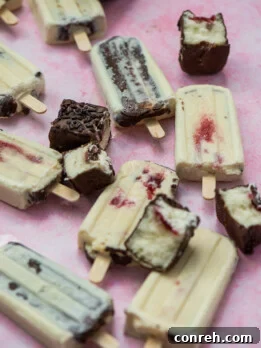 Creamy Paletas de Gansito on a stick, featuring the iconic Mexican pastry