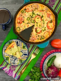 Delicious Mexican Style Frittata ready to be served