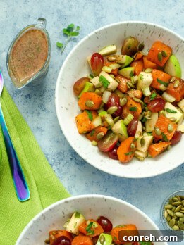 Butternut Squash, Apple and Grape Salad