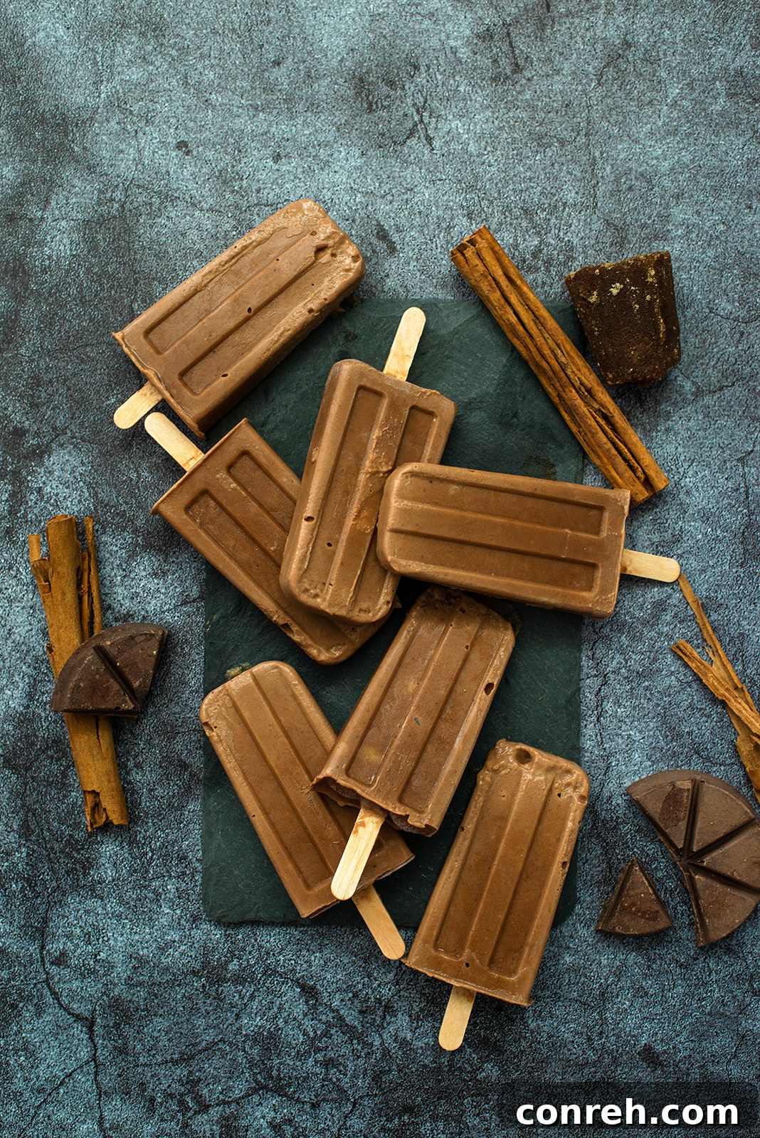 Champurrado Paleta on a serving plate