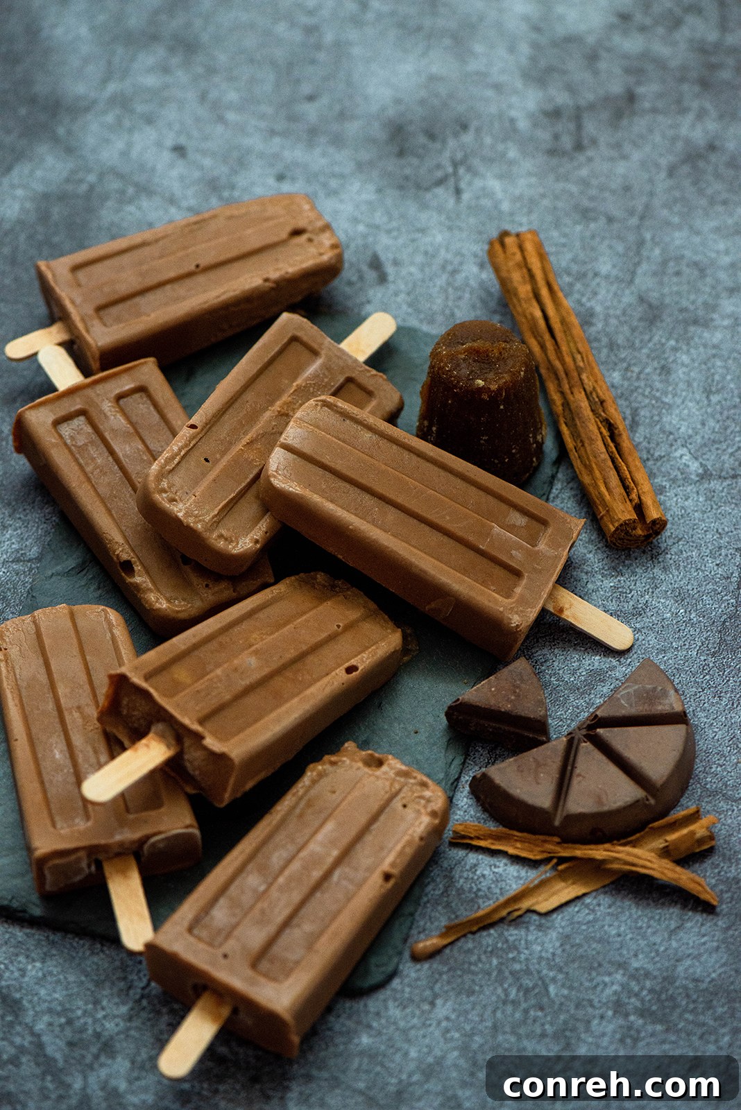 Close up of a Champurrado Paleta