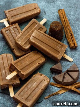 Champurrado Paletas, a creamy Mexican frozen treat