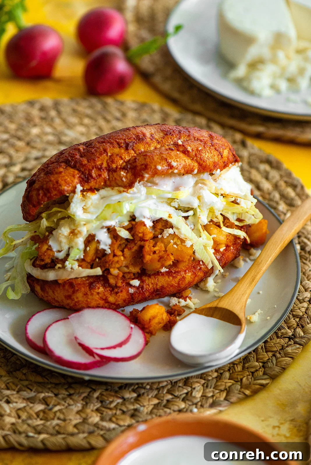 Pambazos with Guajillo Sauce