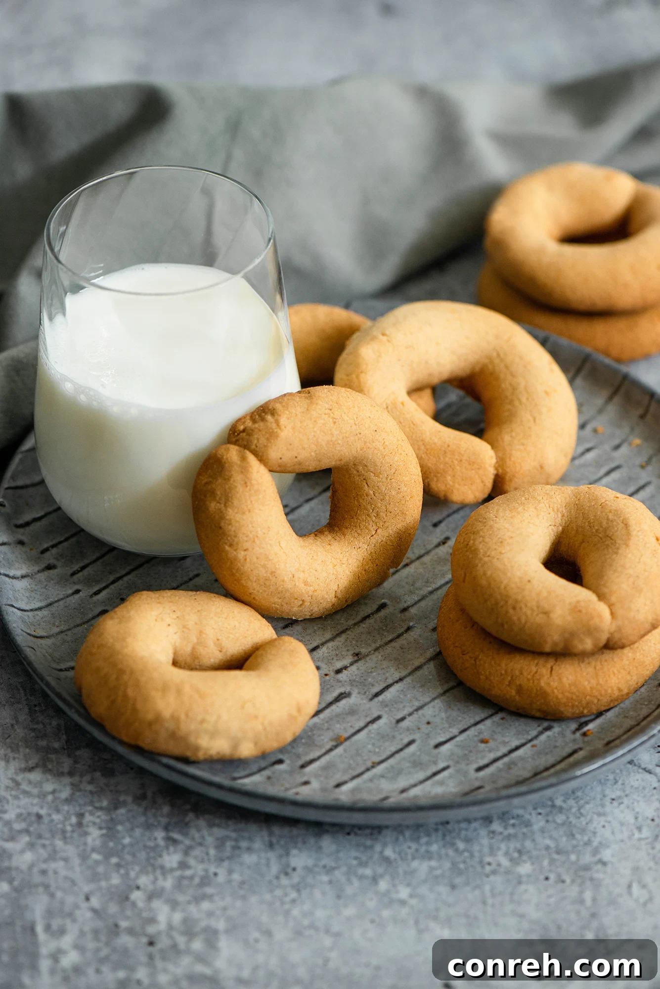 Crispy golden Coricos, Mexican corn cookies, perfectly shaped and ready to be enjoyed with coffee.