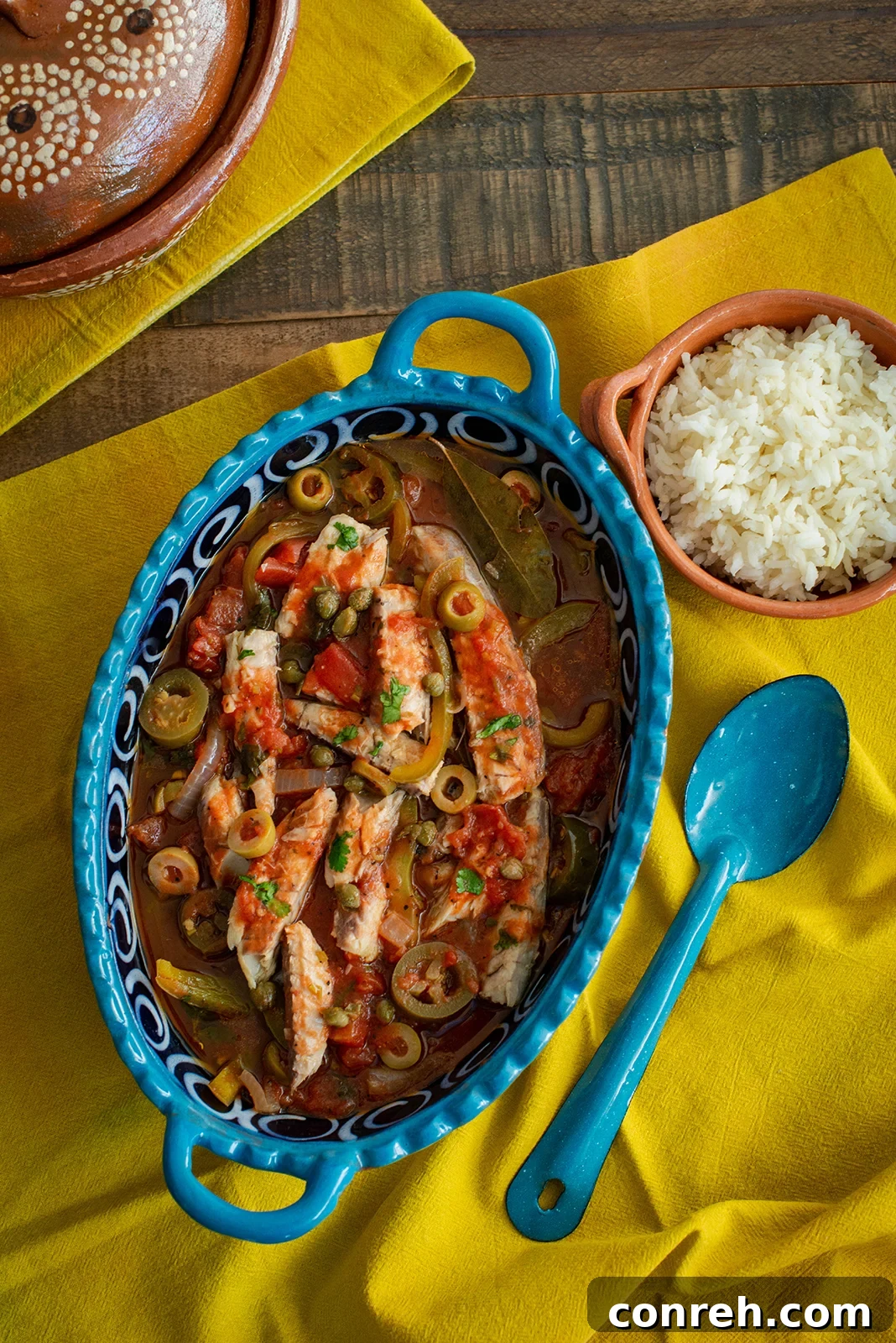 Delicious Veracruz Style Mackerel with fresh ingredients