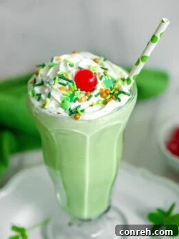 homemade shamrock shake
