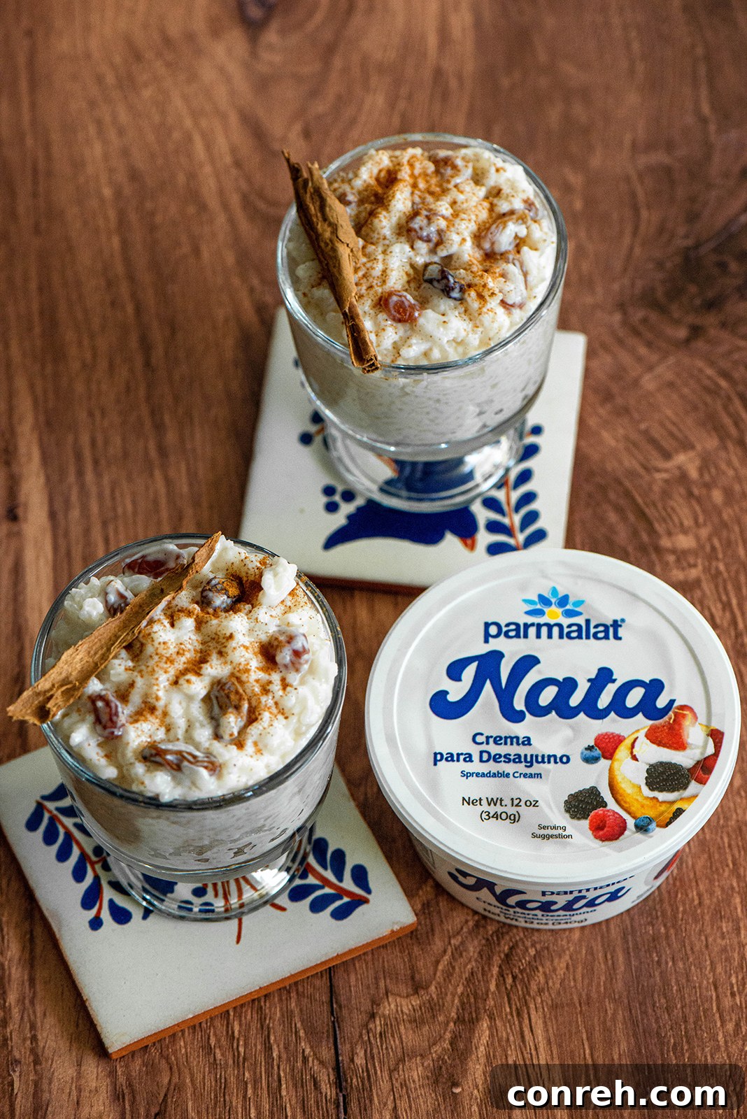 Creamy Rice Pudding 4 Close-up of a container of Parmalat Nata Crema para Desayuno, showcasing its rich texture.