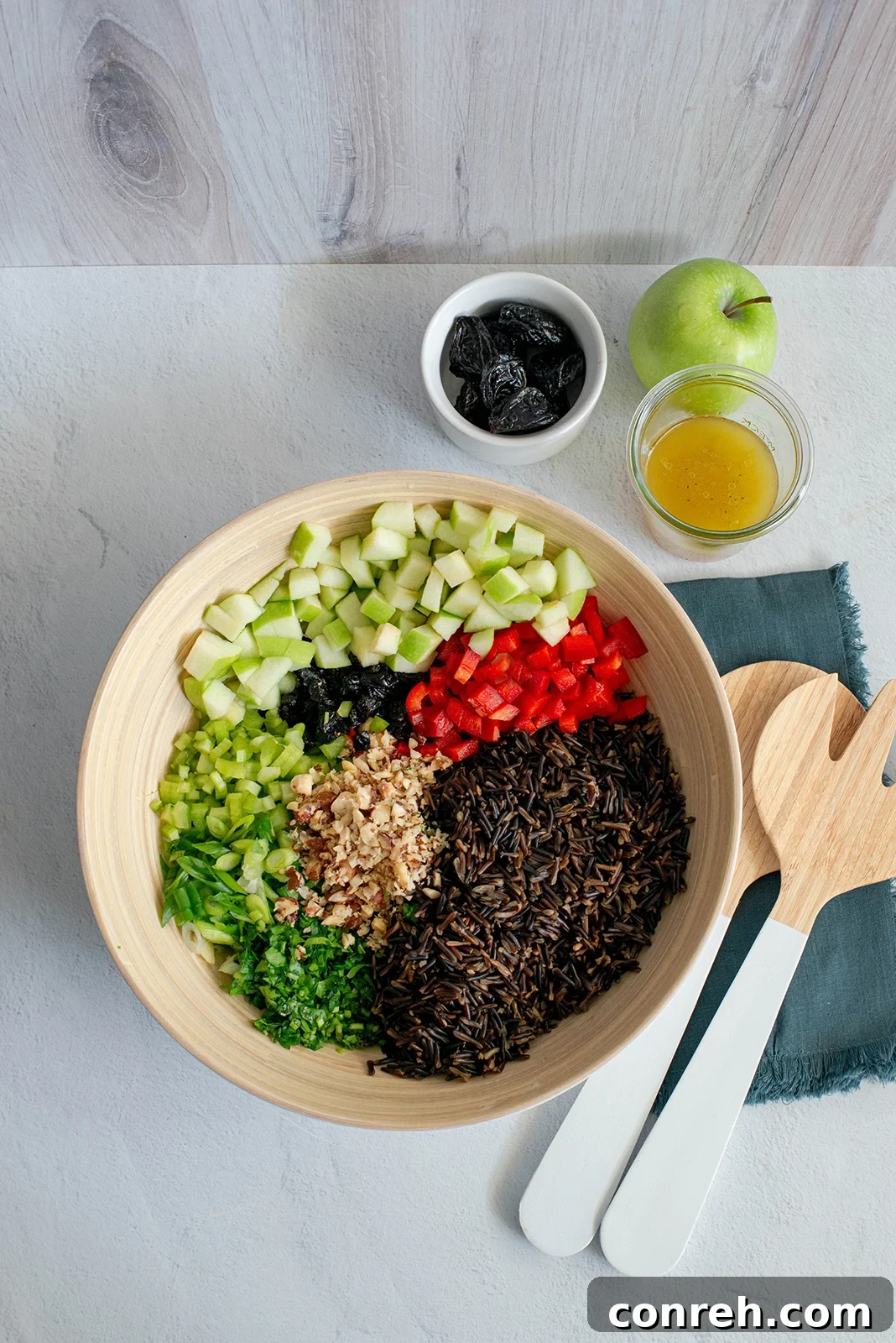 Vibrant Wild Rice Salad with Apples and Prunes, perfect for fall gatherings