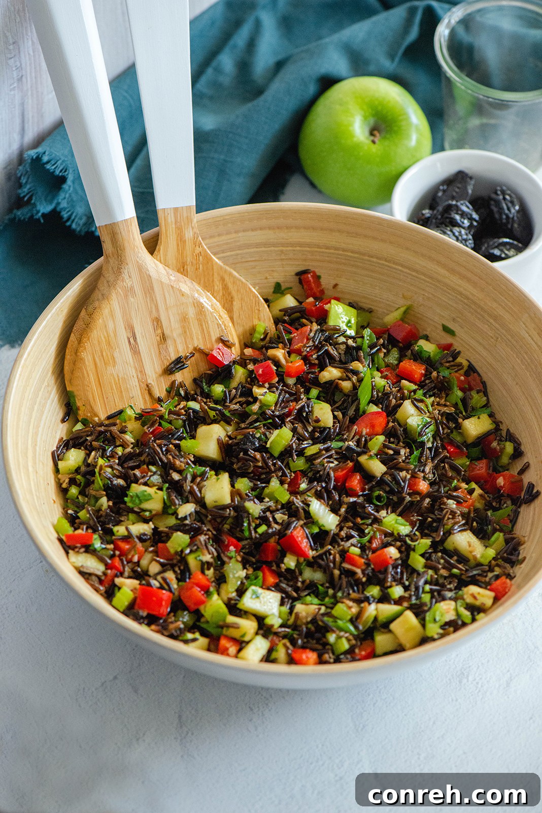 A bowl of delicious Wild Rice Salad ready to be served